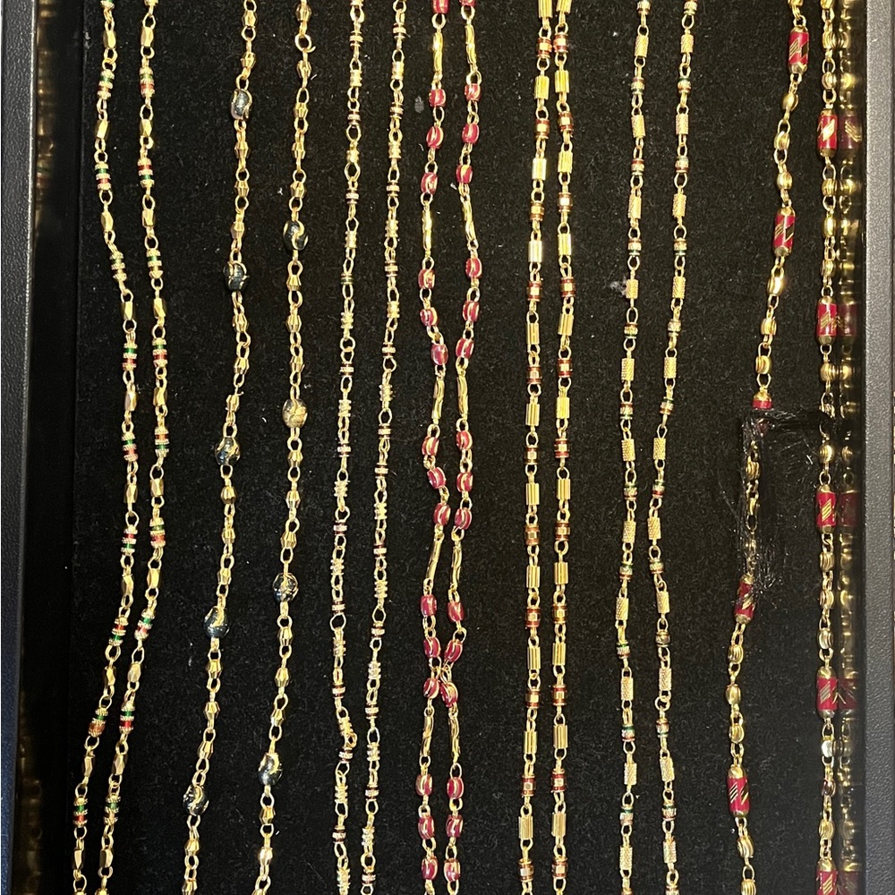 Elegant Gold and Red Chain Necklaces 25 each